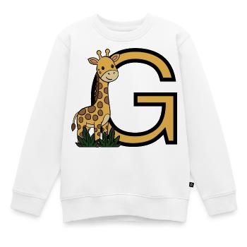 Giraffe mit Buchstabe G - Kinder Premium Organic Sweatshirt - Weiß - Vorne - AI Model Kid Male (0cm)