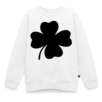 Trèfle à quatre feuilles - Sweat Premium enfant bio - blanc - Devant - AI Model Kid Male (0cm)