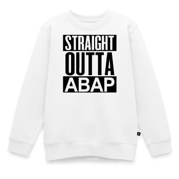 StraightOuttaABAP - Kinder Premium Organic Sweatshirt - Weiß - Vorne - AI Model Kid Male (0cm)