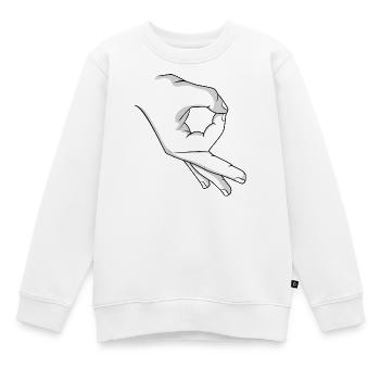Trollhand - Kinder Premium Organic Sweatshirt - Weiß - Vorne - AI Model Kid Male (0cm)