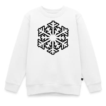 flocon de neige - Sweat Premium enfant bio - blanc - Devant - AI Model Kid Male (0cm)