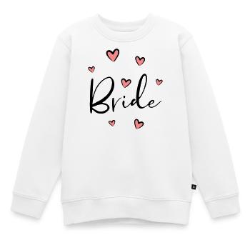 Bride Heart Bachelorette Party Gift - Kids Premium Organic Sweatshirt - white - Front - AI Model Kid Male (0cm)