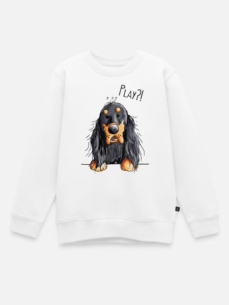 Play Gordon Setter - Chien - Cadeau - Sweat Premium enfant bio - blanc