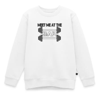 Treffen Sie mich an der Bar - Kinder Premium Organic Sweatshirt - Weiß - Vorne - AI Model Kid Male (0cm)