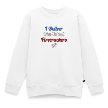 Ich liefere die süßesten Böller - Kinder Premium Organic Sweatshirt - Weiß - Vorne - AI Model Kid Male (0cm)