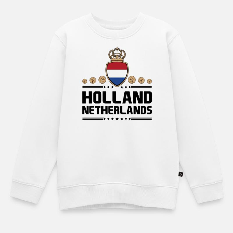 HOLLANDE - PAYS-BAS - Sweat Premium enfant bio - blanc