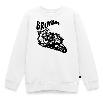 Brumm Biker Black - Kinder Premium Organic Sweatshirt - Weiß - Vorne - AI Model Kid Male (0cm)