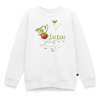 Erdbeerzeit, lecker, Erdbeere - Kinder Premium Organic Sweatshirt - Weiß - Vorne - AI Model Kid Male (0cm)