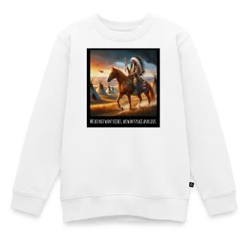 Kunst der amerikanischen Ureinwohner - Kinder Premium Organic Sweatshirt - Weiß - Vorne - AI Model Kid Male (0cm)