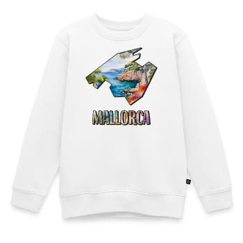Aquarell Landkarte Mallorca - Kinder Premium Organic Sweatshirt - Weiß - Vorne - AI Model Kid Male (0cm)