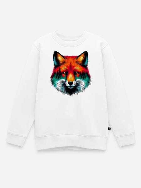 Fuchs - Kinder Premium Organic Sweatshirt - Weiß