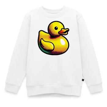 Ente Ente Ente Ente Ente - Kinder Premium Organic Sweatshirt - Weiß - Vorne - AI Model Kid Male (0cm)