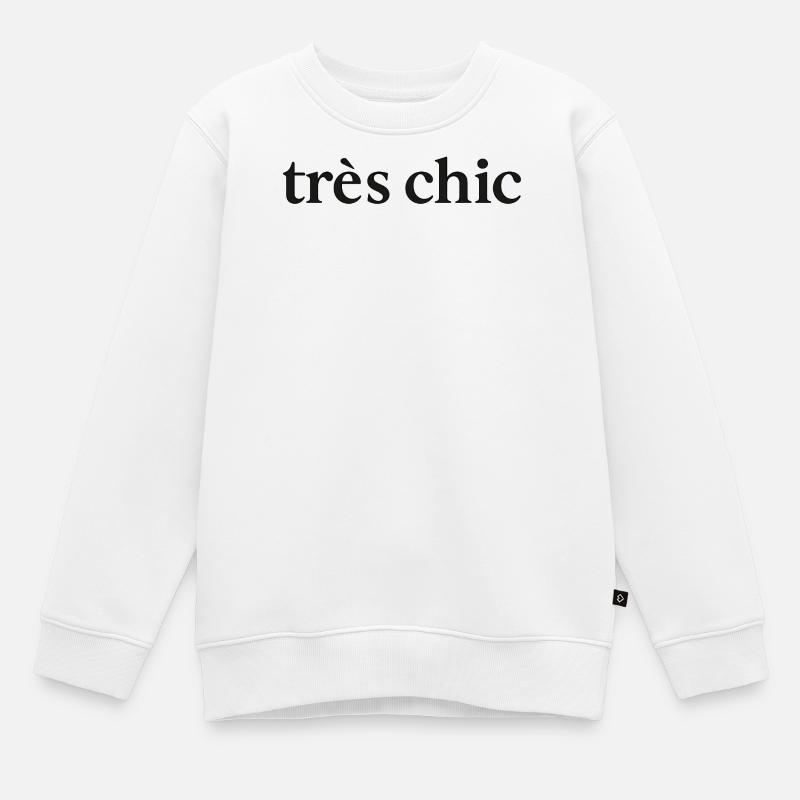 Très chic. Empreinte - Sweat Premium enfant bio - blanc