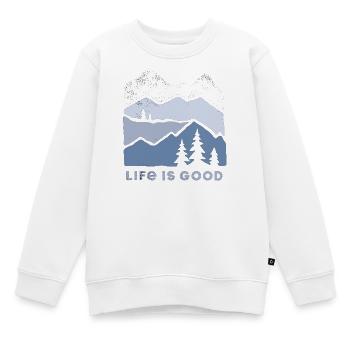 Berglandschaft Lebensfreude - Kinder Premium Organic Sweatshirt - Weiß - Vorne - AI Model Kid Male (0cm)