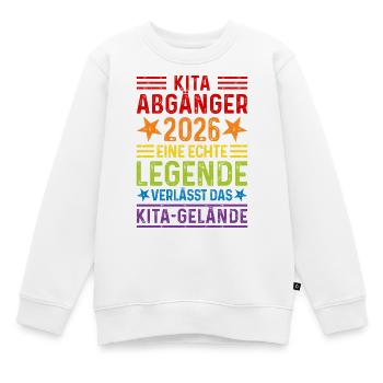 Kita Graduate 2026: Legend leaves Kita grounds - Kids Premium Organic Sweatshirt - white - Front - AI Model Kid Male (0cm)