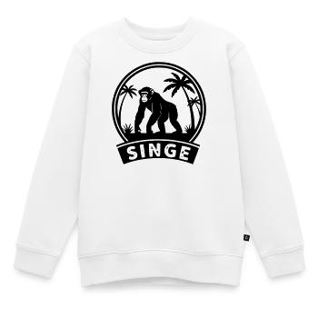 Affe - Kinder Premium Organic Sweatshirt - Weiß - Vorne - AI Model Kid Male (0cm)
