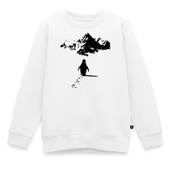 Einsamer Pinguin  - Kinder Premium Organic Sweatshirt - Weiß - Vorne - AI Model Kid Male (0cm)