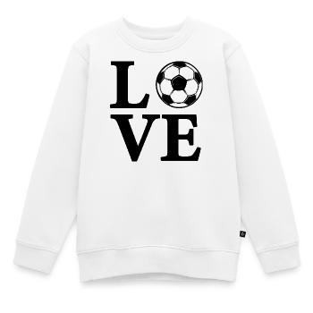 Ich liebe Fußball - Kinder Premium Organic Sweatshirt - Weiß - Vorne - AI Model Kid Male (0cm)