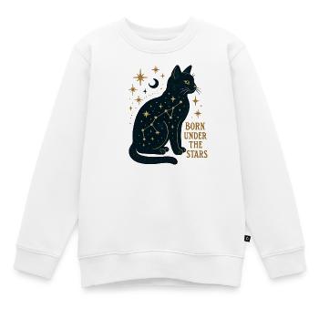 Sternenkatze Konstellation - Kinder Premium Organic Sweatshirt - Weiß - Vorne - AI Model Kid Male (0cm)