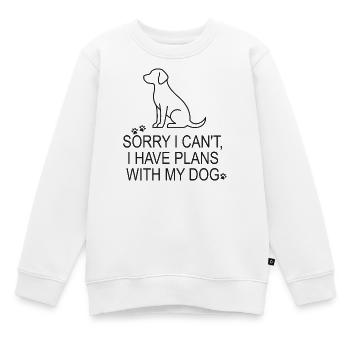 Hund - Hundeliebhaber - Kinder Premium Organic Sweatshirt - Weiß - Vorne - AI Model Kid Male (0cm)