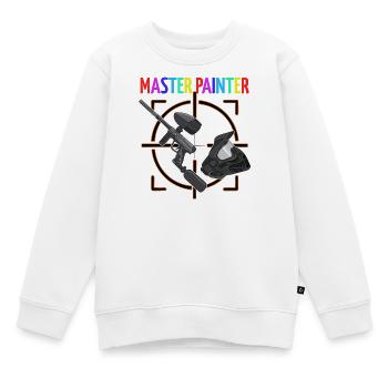 Paintball: Master Painter - Kinder Premium Organic Sweatshirt - Weiß - Vorne - AI Model Kid Male (0cm)