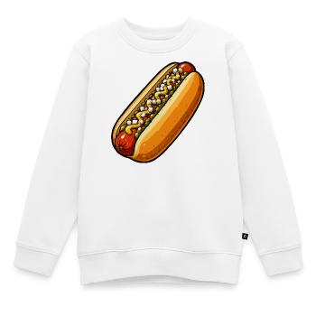 sandwich-1 - Sweat Premium enfant bio - blanc - Devant - AI Model Kid Male (0cm)