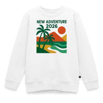 Nouvelle Aventure 2026 - Sweat Premium enfant bio - blanc - Devant - AI Model Kid Male (0cm)