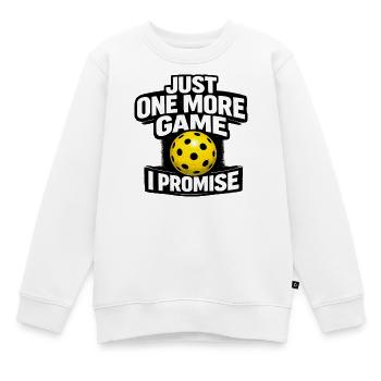 Nur noch ein Spiel, ich verspreche - Kinder Premium Organic Sweatshirt - Weiß - Vorne - AI Model Kid Male (0cm)