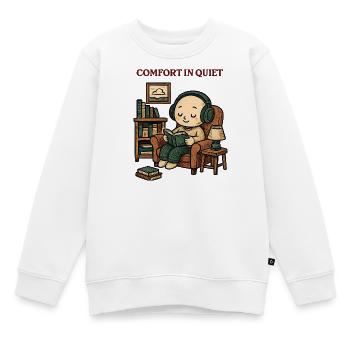 Kuscheliges Lesen in Ruhe - Kinder Premium Organic Sweatshirt - Weiß - Vorne - AI Model Kid Male (0cm)