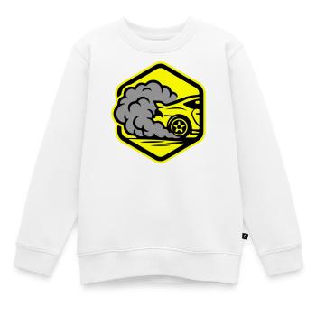 Automobile Icône Automobile Course - Sweat Premium enfant bio - blanc - Devant - AI Model Kid Male (0cm)