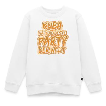 Kuba - Kinder Premium Organic Sweatshirt - Weiß - Vorne - AI Model Kid Male (0cm)