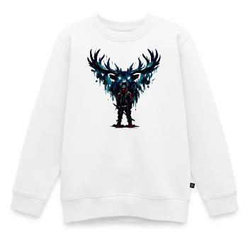 Guerrier de la Nuit aux Ailes Bleues - Sweat Premium enfant bio - blanc - Devant - AI Model Kid Male (0cm)