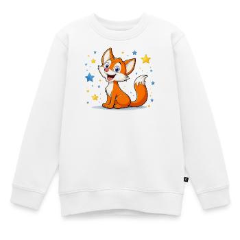 01_Mio_Sterne - Kinder Premium Organic Sweatshirt - Weiß - Vorne - AI Model Kid Male (0cm)