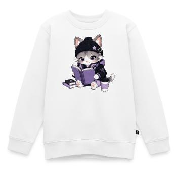 Leserchat - Kinder Premium Organic Sweatshirt - Weiß - Vorne - AI Model Kid Male (0cm)