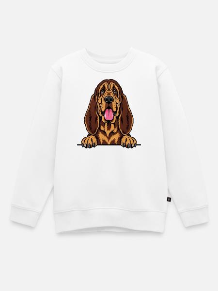 Bloodhound - Kinder Premium Organic Sweatshirt - Weiß