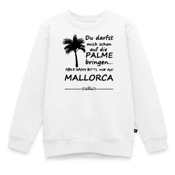 Palme auf Mallorca Urlaub Spruch Geschenk - Kinder Premium Organic Sweatshirt - Weiß - Vorne - AI Model Kid Male (0cm)