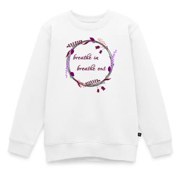 Se détendre - Sweat Premium enfant bio - blanc - Devant - AI Model Kid Male (0cm)