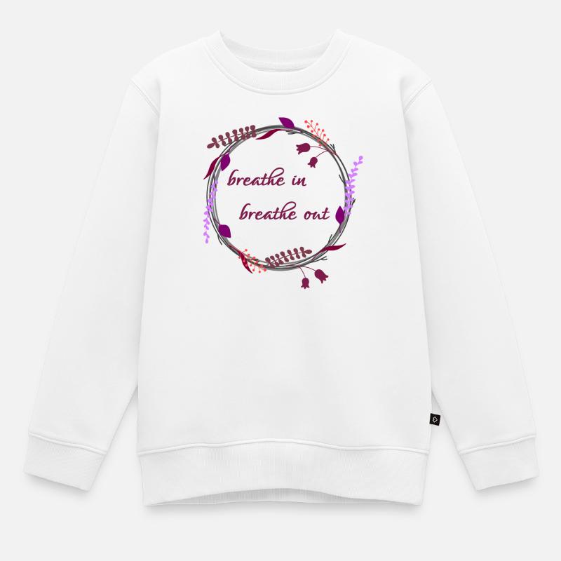 Relax - Kinder Premium Organic Sweatshirt - Weiß