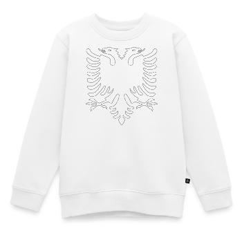 albanie Vektorgrafik - Kinder Premium Organic Sweatshirt - Weiß - Vorne - AI Model Kid Male (0cm)