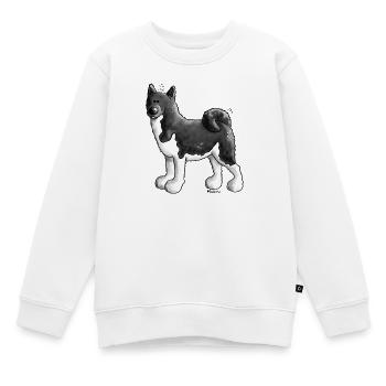 Knuffiger Akita - Hund - Kinder Premium Organic Sweatshirt - Weiß - Vorne - AI Model Kid Male (0cm)