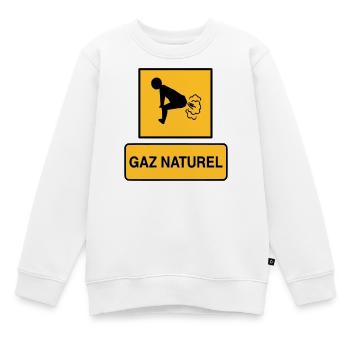 Gaz naturel - Sweat Premium enfant bio - blanc - Devant - AI Model Kid Male (0cm)
