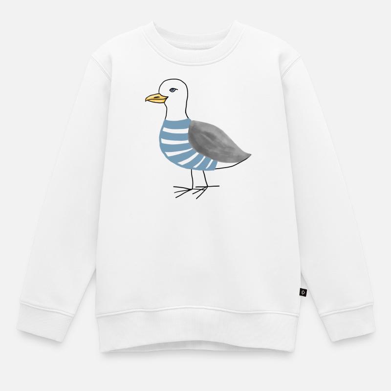Möwe Maritim - Kinder Premium Organic Sweatshirt - Weiß
