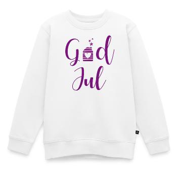 GodJul schwedische Weihnachten Skandi Handschrift - Kinder Premium Organic Sweatshirt - Weiß - Vorne - AI Model Kid Male (0cm)