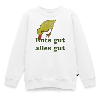 ente gut alles gut - Kinder Premium Organic Sweatshirt - Weiß - Vorne - AI Model Kid Male (0cm)