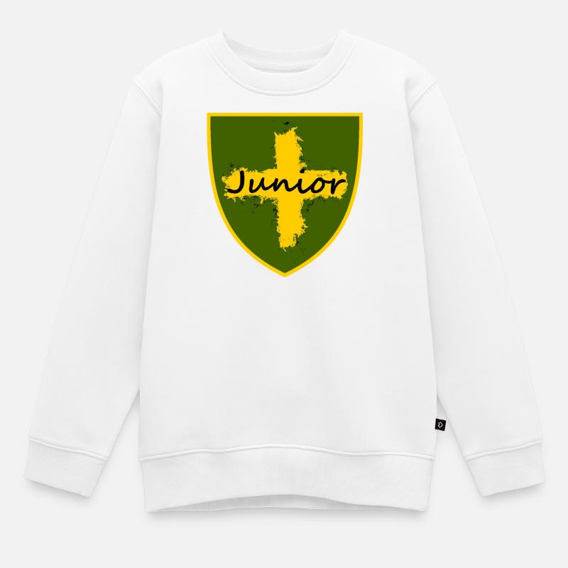 T-DZ junior - Kinder Premium Organic Sweatshirt - Weiß