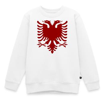 Aigle albanais - Sweat Premium enfant bio - blanc - Devant - AI Model Kid Male (0cm)