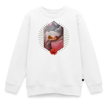 Nettes schlafendes Feenbaby. - Kinder Premium Organic Sweatshirt - Weiß - Vorne - AI Model Kid Male (0cm)