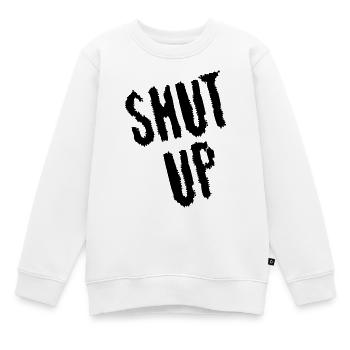 Sei still! (schwarz) - Kinder Premium Organic Sweatshirt - Weiß - Vorne - AI Model Kid Male (0cm)