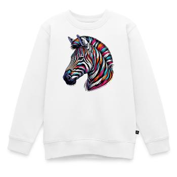 Zebra - Kinder Premium Organic Sweatshirt - Weiß - Vorne - AI Model Kid Male (0cm)