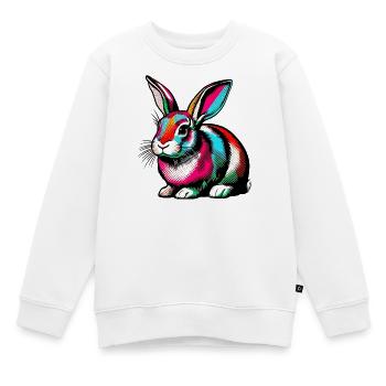 Kaninchen - Kinder Premium Organic Sweatshirt - Weiß - Vorne - AI Model Kid Male (0cm)